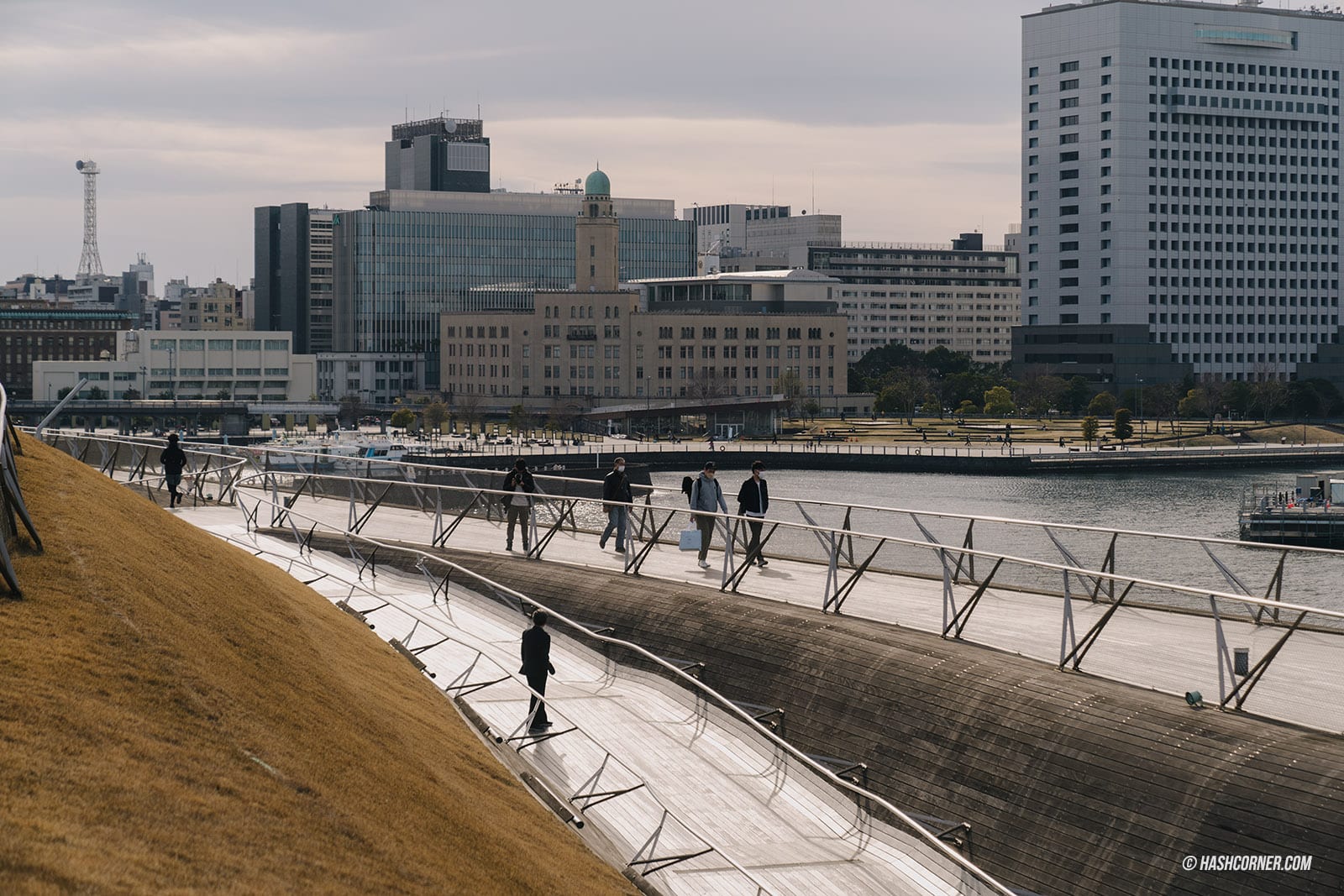 รีวิว ท่าเรือโอซันบาชิ (Osanbashi Terminal) x โยโกฮาม่า สวนสาธารณะรูฟท็อป