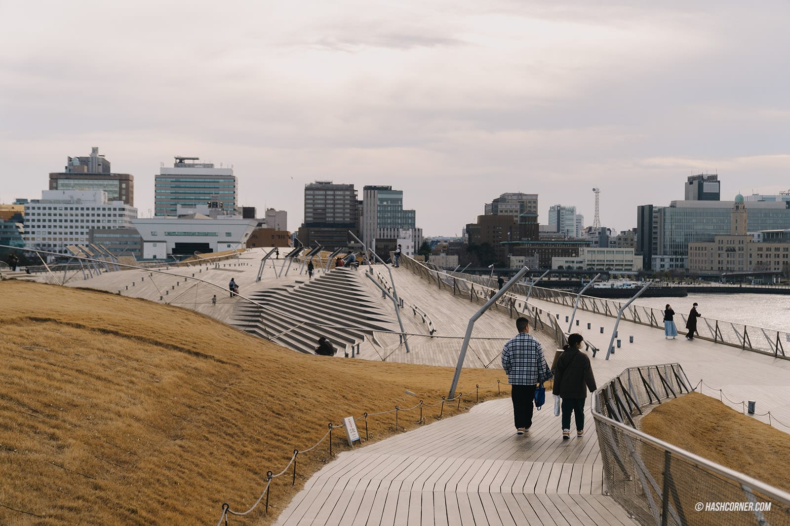 รีวิว ท่าเรือโอซันบาชิ (Osanbashi Terminal) x โยโกฮาม่า สวนสาธารณะรูฟท็อป